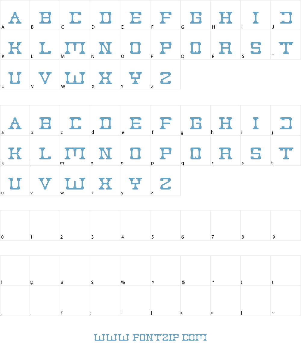 post rock Font Character